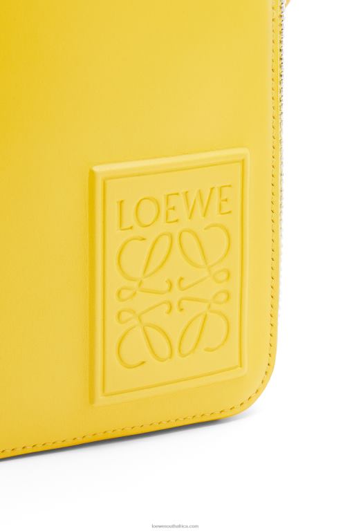 Loewe Men Vertical Crossbody Pocket in satin calfskin 206XF614 Yellow