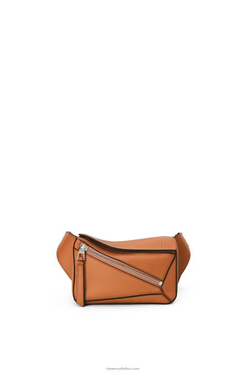 Loewe Men Mini Puzzle bumbag in classic calfskin 206XF278 Tan