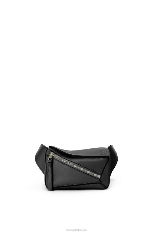 Loewe Men Mini Puzzle bumbag in classic calfskin 206XF279 Black