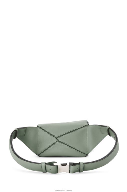 Loewe Men Mini Puzzle bumbag in classic calfskin 206XF298 Dark Sage