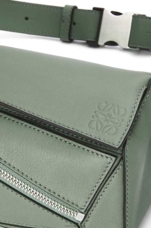 Loewe Men Mini Puzzle bumbag in classic calfskin 206XF298 Dark Sage