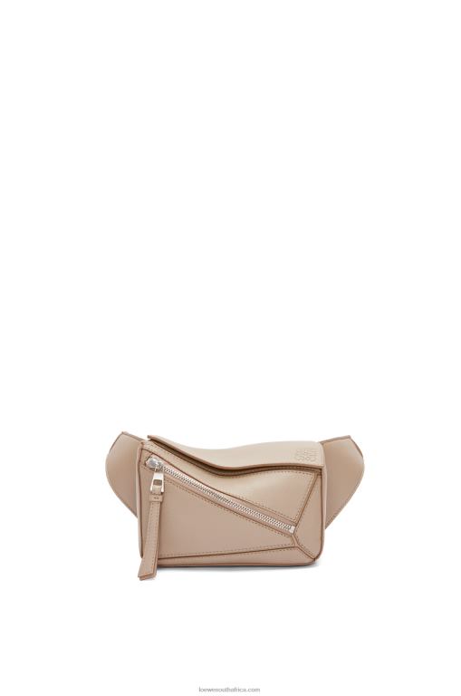 Loewe Men Mini Puzzle bumbag in classic calfskin 206XF548 Sand