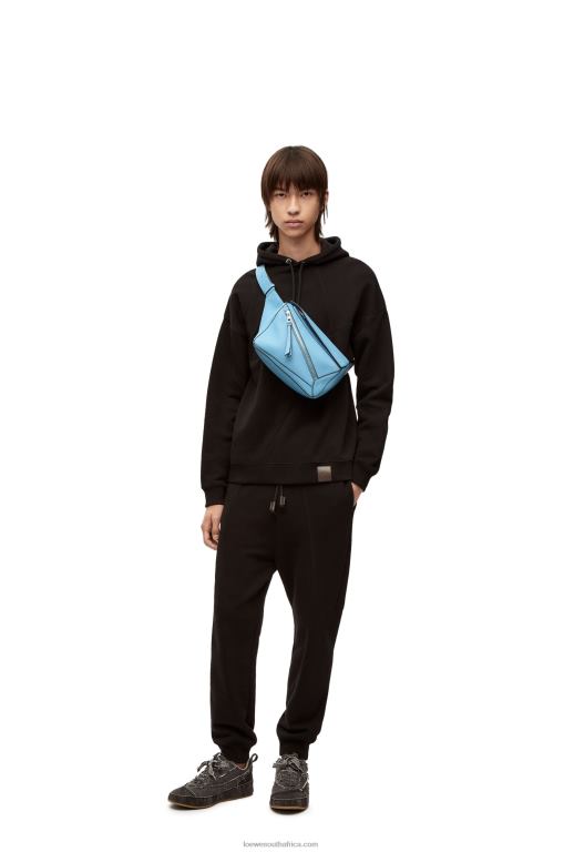 Loewe Men Small Puzzle bumbag in classic calfskin 206XF567 Olympic Blue