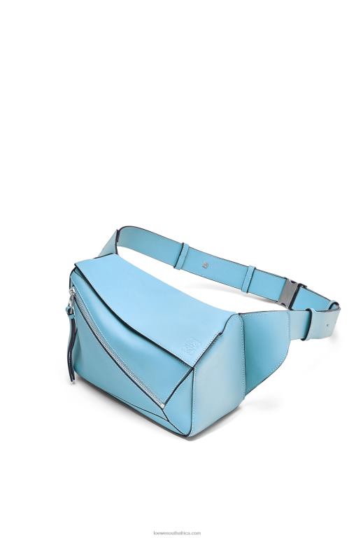 Loewe Men Small Puzzle bumbag in classic calfskin 206XF567 Olympic Blue