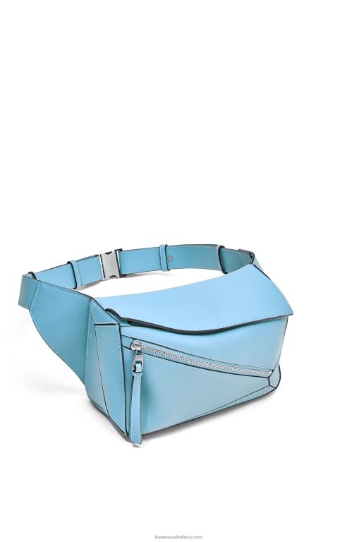 Loewe Men Small Puzzle bumbag in classic calfskin 206XF567 Olympic Blue