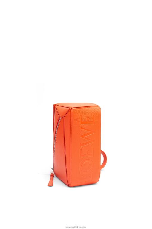 Loewe Men Small Puzzle bumbag in diamond calfskin 206XF568 Orange