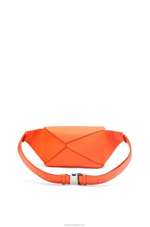 Loewe Men Small Puzzle bumbag in diamond calfskin 206XF568 Orange