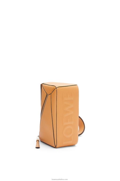 Loewe Men Small Puzzle bumbag in diamond calfskin 206XF569 Warm Desert
