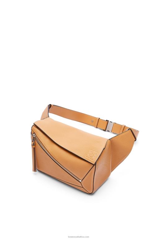 Loewe Men Small Puzzle bumbag in diamond calfskin 206XF569 Warm Desert