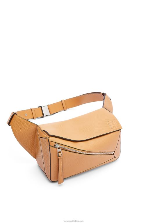 Loewe Men Small Puzzle bumbag in diamond calfskin 206XF569 Warm Desert