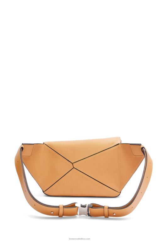 Loewe Men Small Puzzle bumbag in diamond calfskin 206XF569 Warm Desert