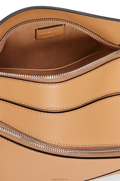 Loewe Men Small Puzzle bumbag in diamond calfskin 206XF569 Warm Desert