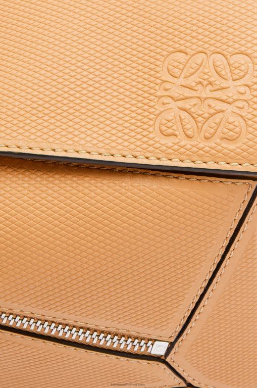 Loewe Men Small Puzzle bumbag in diamond calfskin 206XF569 Warm Desert