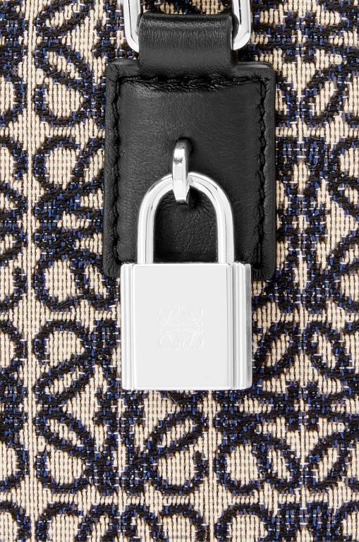 Loewe Men Amazona 15 in Anagram jacquard and calfskin 206XF144 Navy/Black