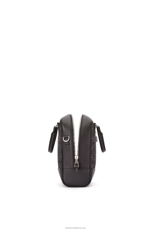 Loewe Men Amazona 15 in Anagram jacquard and calfskin 206XF147 Anthracite/Black
