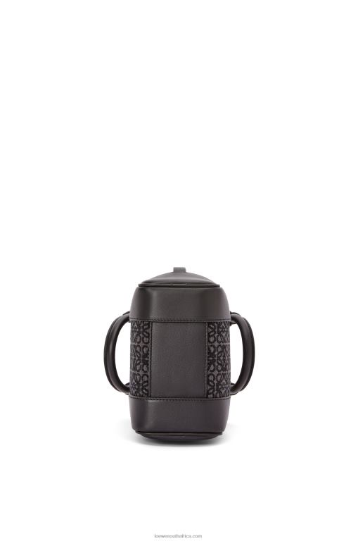 Loewe Men Amazona 15 in Anagram jacquard and calfskin 206XF147 Anthracite/Black