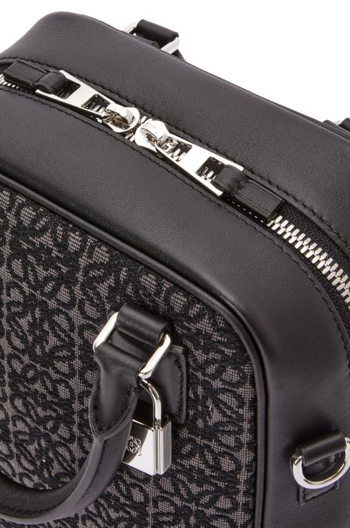 Loewe Men Amazona 15 in Anagram jacquard and calfskin 206XF147 Anthracite/Black