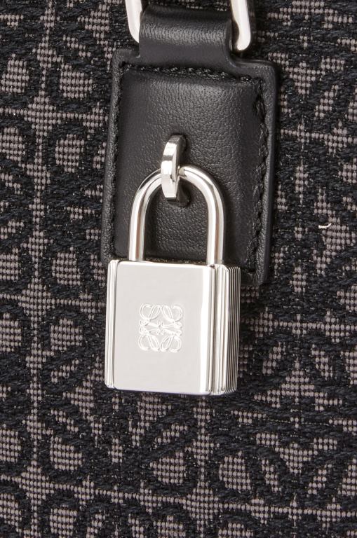 Loewe Men Amazona 15 in Anagram jacquard and calfskin 206XF147 Anthracite/Black
