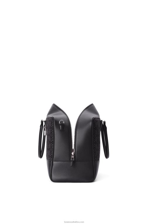 Loewe Men Amazona 44 bag in Anagram jacquard and calfskin 206XF148 Anthracite/Black
