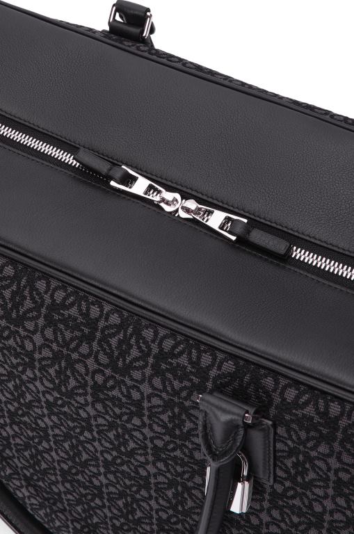 Loewe Men Amazona 44 bag in Anagram jacquard and calfskin 206XF148 Anthracite/Black