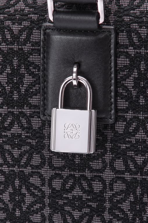 Loewe Men Amazona 44 bag in Anagram jacquard and calfskin 206XF148 Anthracite/Black