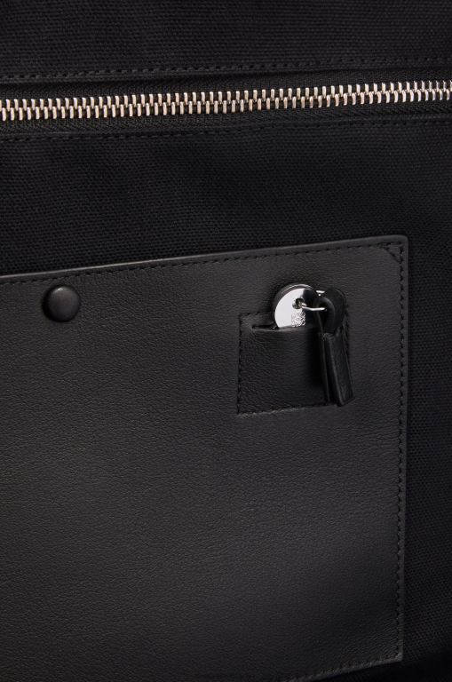 Loewe Men Amazona 44 bag in Anagram jacquard and calfskin 206XF149 Navy/Black