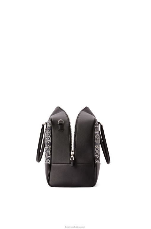 Loewe Men Amazona 44 bag in Anagram jacquard and calfskin 206XF149 Navy/Black