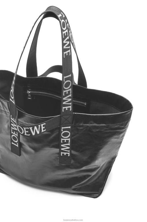 Loewe Men Fold Shopper in paper calfskin 206XF68 Black