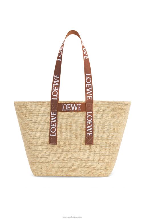 Loewe Men Fold Shopper in raffia 206XF38 Natural/Tan
