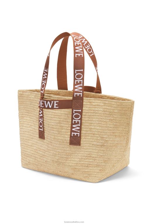 Loewe Men Fold Shopper in raffia 206XF38 Natural/Tan