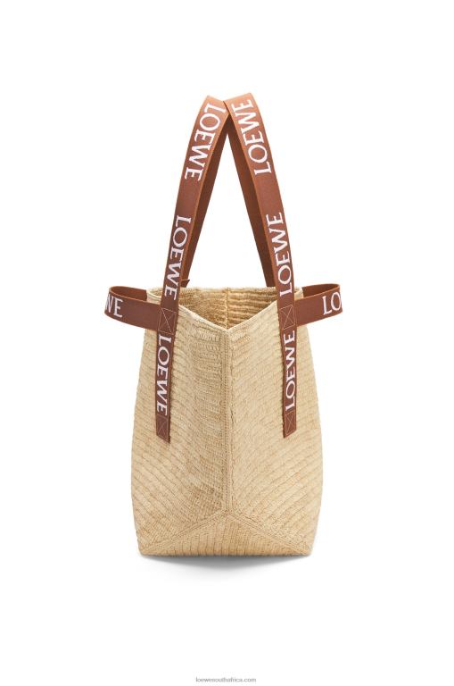 Loewe Men Fold Shopper in raffia 206XF38 Natural/Tan