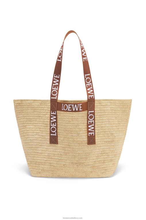 Loewe Men Fold Shopper in raffia 206XF38 Natural/Tan