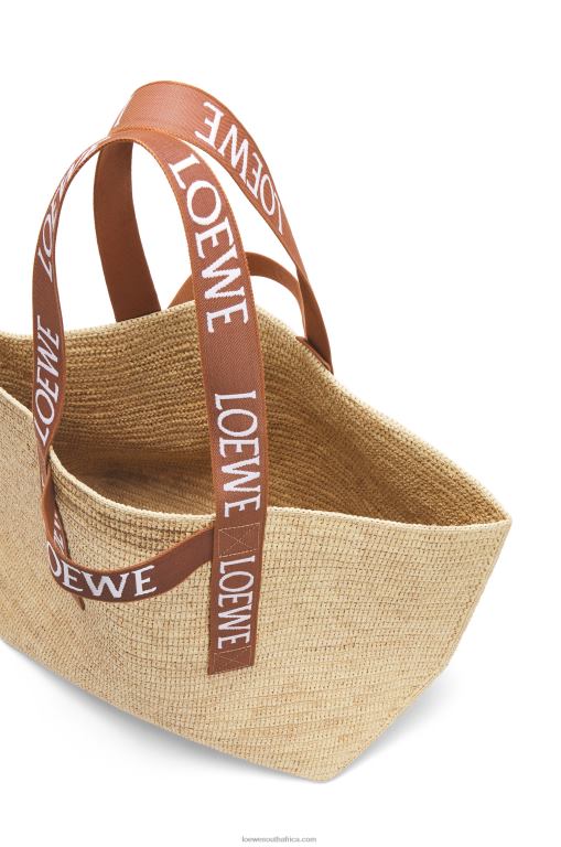 Loewe Men Fold Shopper in raffia 206XF38 Natural/Tan