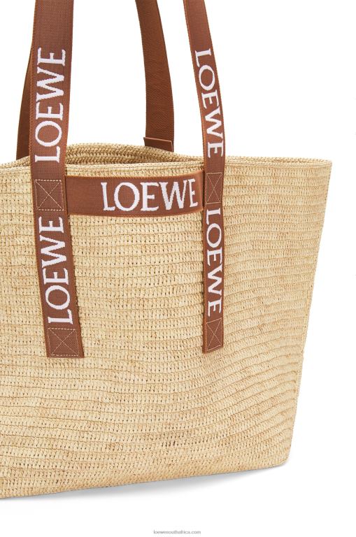 Loewe Men Fold Shopper in raffia 206XF38 Natural/Tan