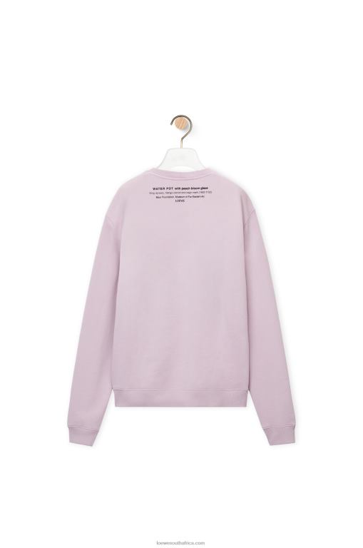 Loewe Men Ceramic print sweatshirt in cotton 206XF815 Lilac