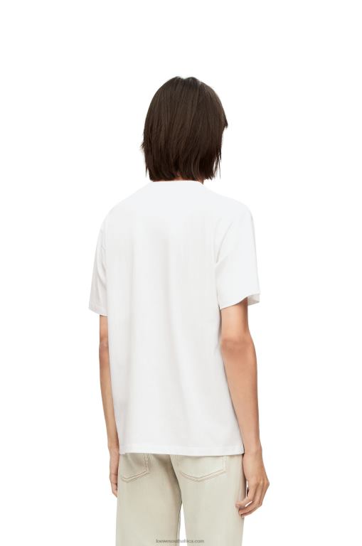 Loewe Men Calcifer pocket T-shirt in cotton 206XF828 White