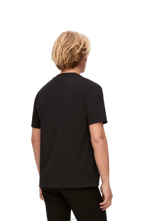 Loewe Men Calcifer pocket T-shirt in cotton 206XF829 Black