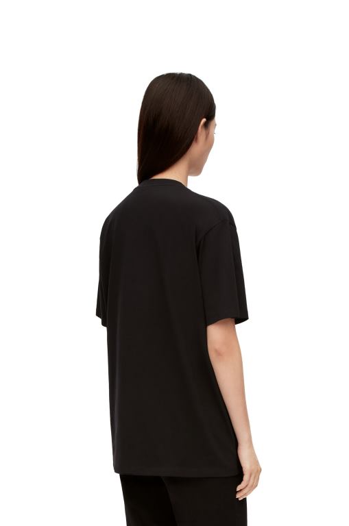 Loewe Men Calcifer pocket T-shirt in cotton 206XF829 Black