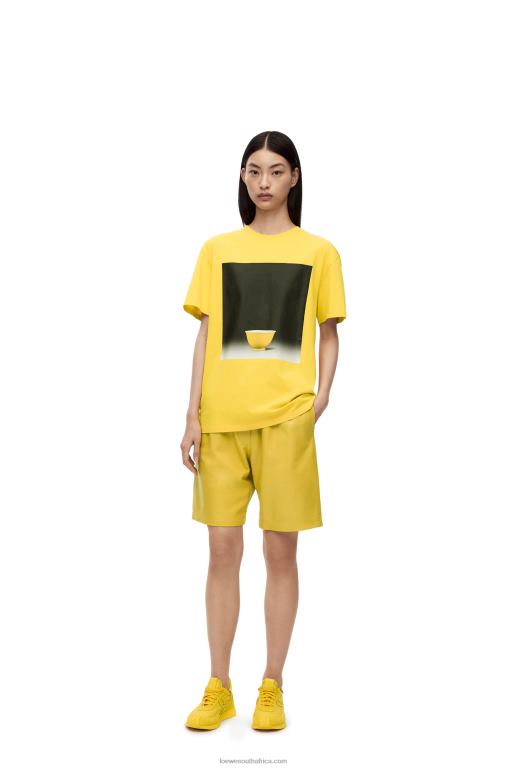 Loewe Men Ceramic print T-shirt in cotton 206XF822 Yellow