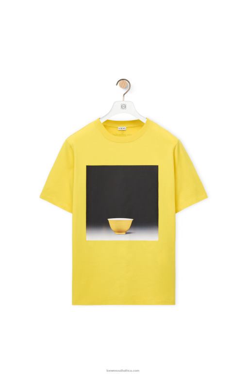 Loewe Men Ceramic print T-shirt in cotton 206XF822 Yellow