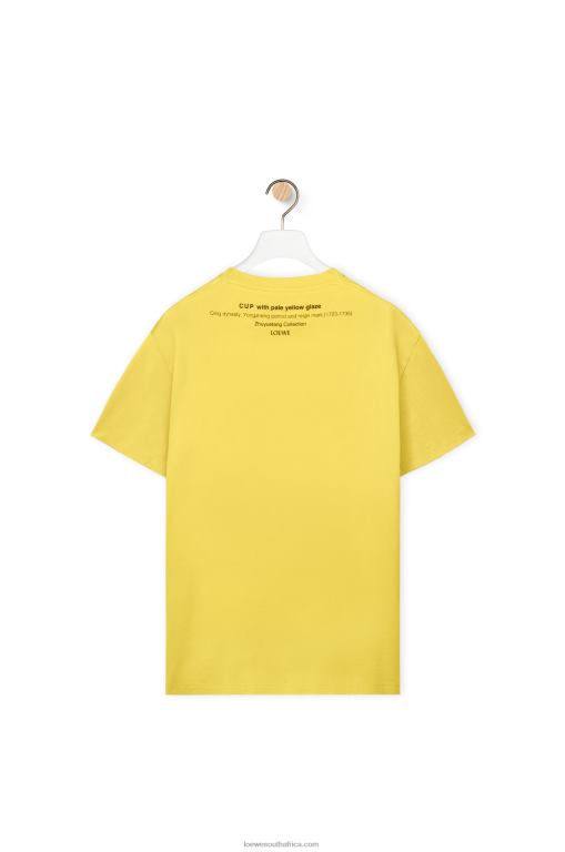 Loewe Men Ceramic print T-shirt in cotton 206XF822 Yellow