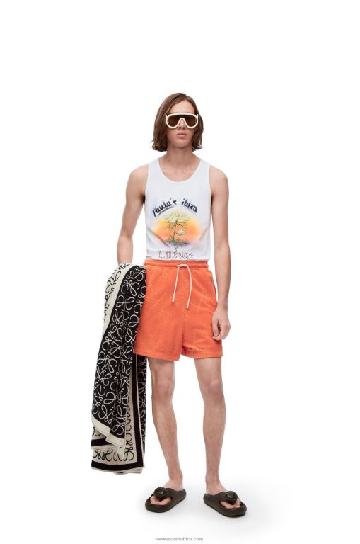 Loewe Men Fennel tank top in cotton 206XF782 White/Multicolor