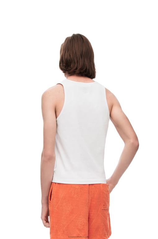 Loewe Men Fennel tank top in cotton 206XF782 White/Multicolor