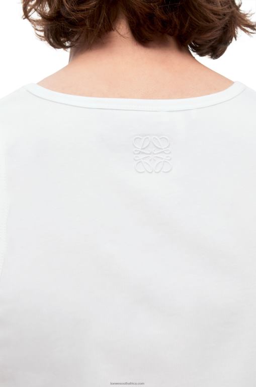 Loewe Men Fennel tank top in cotton 206XF782 White/Multicolor