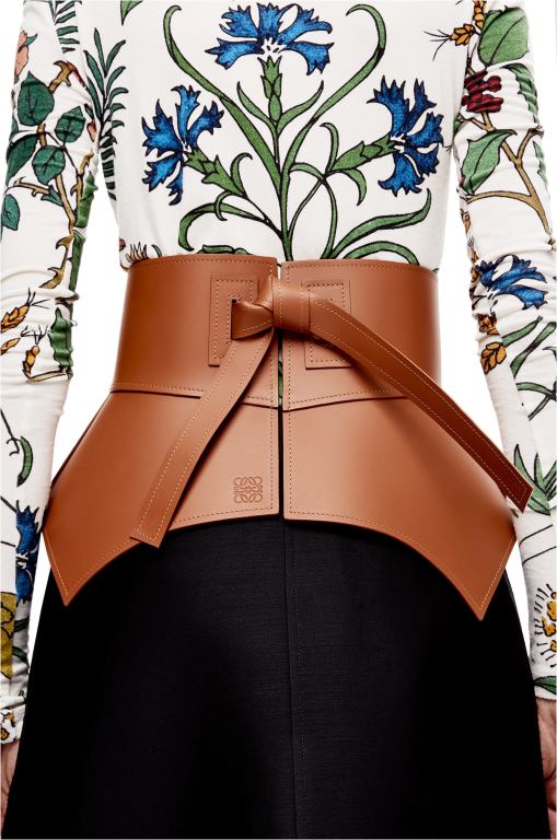 Loewe Women Obi belt in nappa 206XF1153 Tan