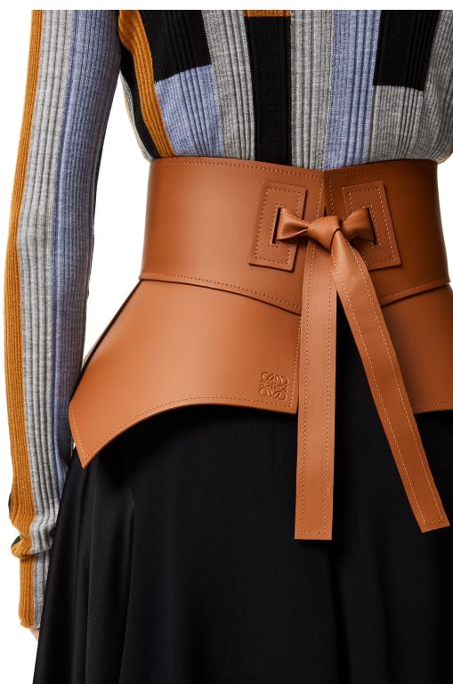 Loewe Women Obi belt in nappa 206XF1153 Tan