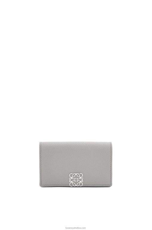 Loewe Women Anagram business cardholder 206XF1320 Pearl Grey