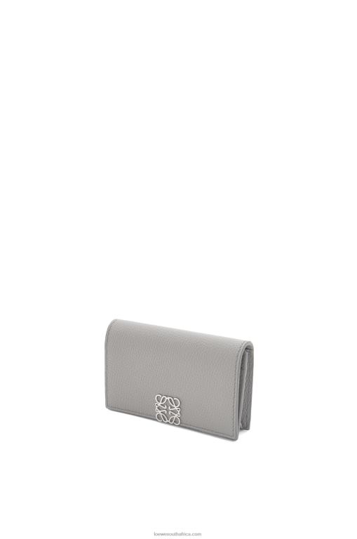 Loewe Women Anagram business cardholder 206XF1320 Pearl Grey