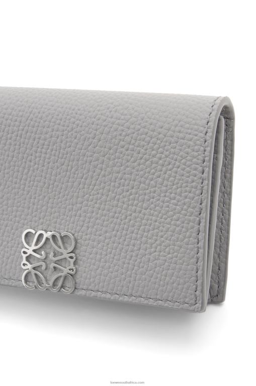 Loewe Women Anagram business cardholder 206XF1320 Pearl Grey