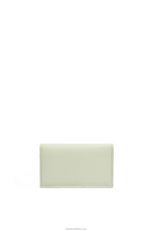 Loewe Women Anagram business cardholder in pebble grain calfskin 206XF1350 Light Celadon